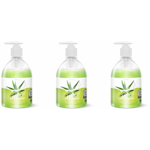 Grass Жидкое крем-мыло Milana, Алоэ вера, с дозатором, 500 мл, 3 шт.
