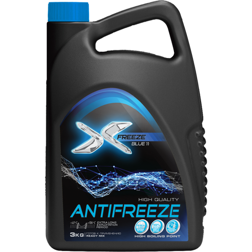Антифриз X-Freeze Long Life Coolant G11 -45 С Синий 3 Кг X-FREEZE арт. 430206093