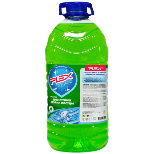 Средство для мытья посуды с ароматом Яблока PLEX 5л ПЭТ