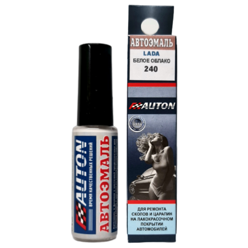 Автоэмаль акриловая AUTON, 240 Белое Облако, флакон с кисточкой, 8 мл