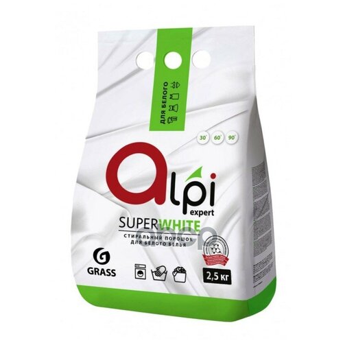 125399_средство Моющее! Синтетическое Порошкообразное Alpi Expert Для Белого Белья 2.5кг GraSS арт. 125399