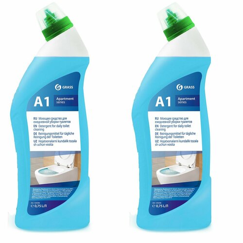 Grass Гель, средство моющее для туалетов кислотное Apartament series А1 Professional, 750 мл, 2 шт