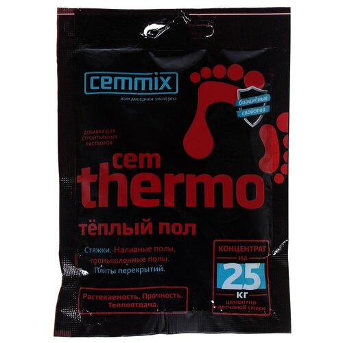 Добавка для теплых, наливных, промышленных полов и стяжек цементная CemMix CemThermo концентрат саше 50 мл