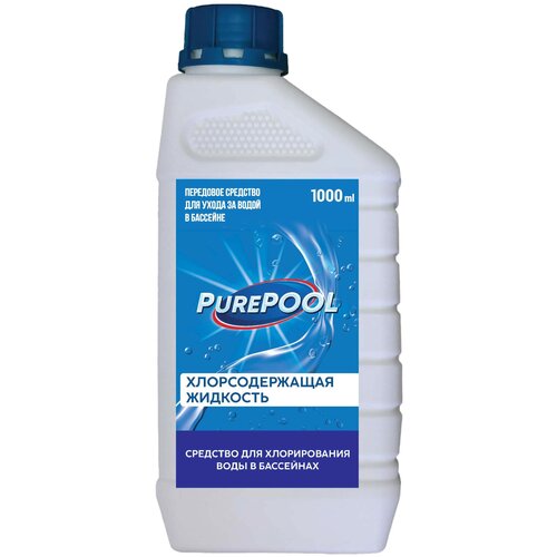 Средство для хлорирования воды в бассейнах Cemmix PurePool, жидкость, 1 л