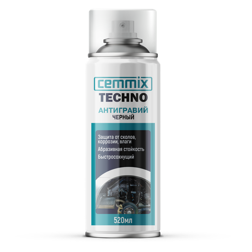 Антигравий для защиты кузова Cemmix черный (520мл)