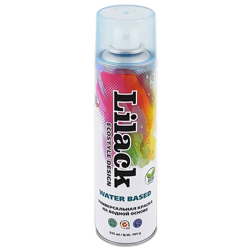 Краска аэрозольная универсальная на водной основе Lilack Water Based (335мл) RAL 7040 (0135-7040 LK)