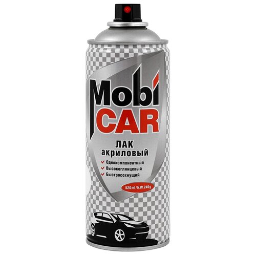 Автолак аэрозольный акриловый профессиональный MobiCAR (520мл) глянцевый