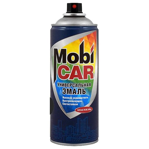 Эмаль аэрозольная универсальная MobiCAR матовая (520мл) RAL 9004 сигнальный чёрный (0505-9004 МС)