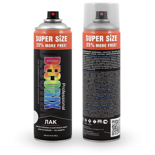 Лак акриловый универсальный Decorix Professional Super Size (650мл) глянцевый (0139-32 DX)