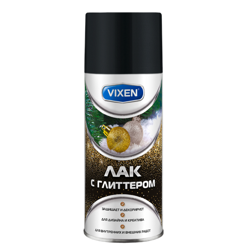 Лак с глиттером, серебро Vixen VX-24016 210мл