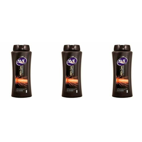 AVE Шампунь-гель для душа 2 в1 мужской (чистый комфорт), 400 мл, 3 штуки