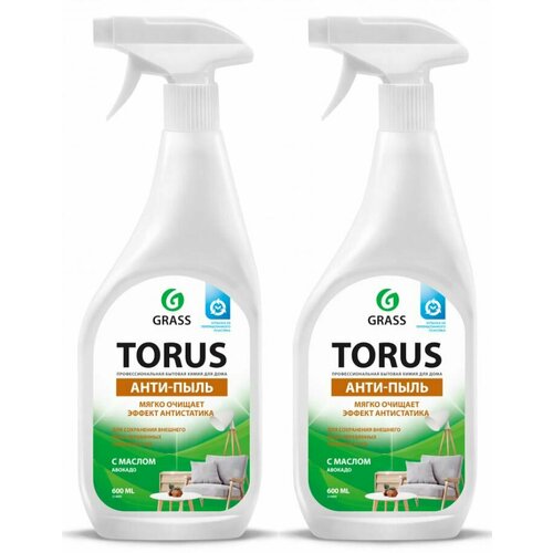 Grass Очиститель-полироль для мебели Torus Анти-пыль, 600 мл, 2 шт