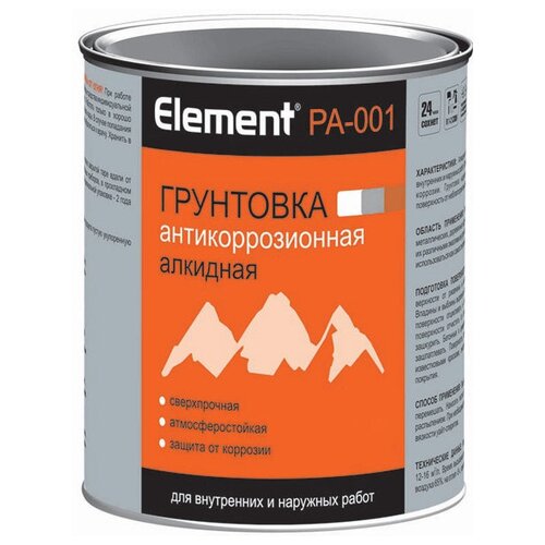 Грунтовка антикоррозионная Element PA-001 белая, 0,75л