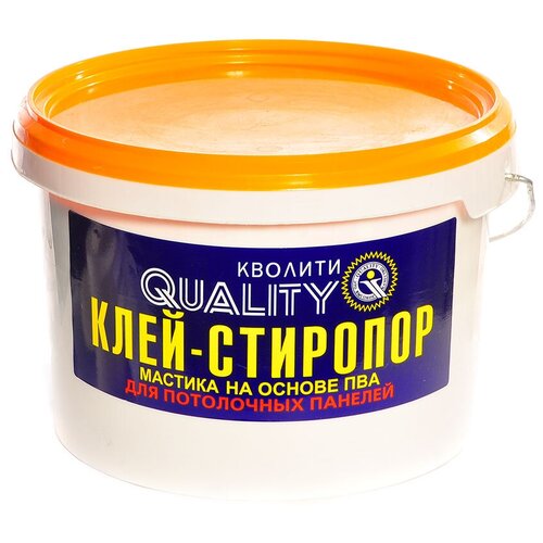 Клей Quality, стиропоровый для потолочных плит, однокомпонентный, 4 кг