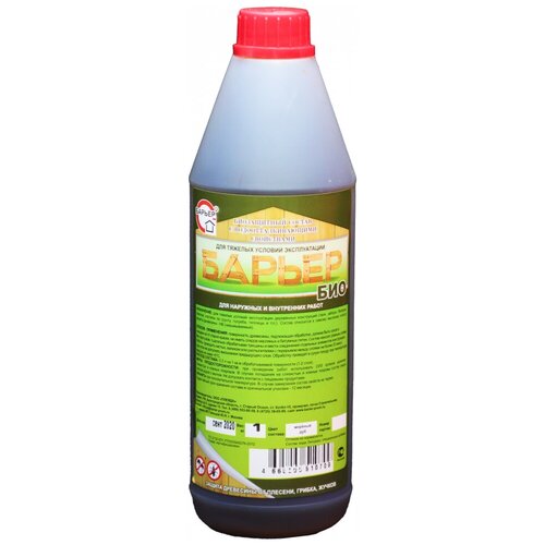 Биозащитный состав для древесины Барьер-Био (мореный дуб), бутылка 1 кг