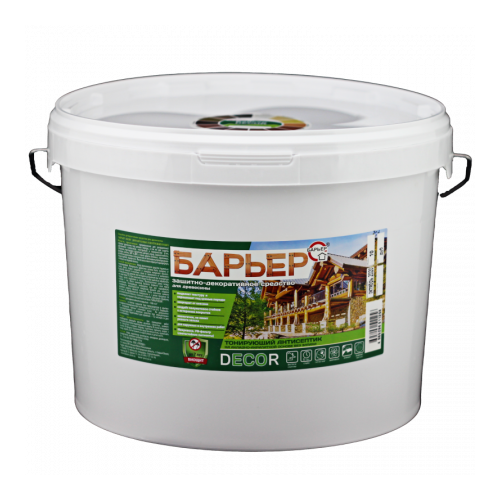 Защитно-декоративный антисептик Барьер Decor, дуб, ведро 10 кг