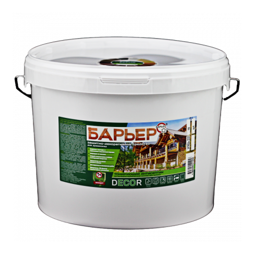 Защитно-декоративный антисептик Барьер Decor, черешня, ведро 10 кг
