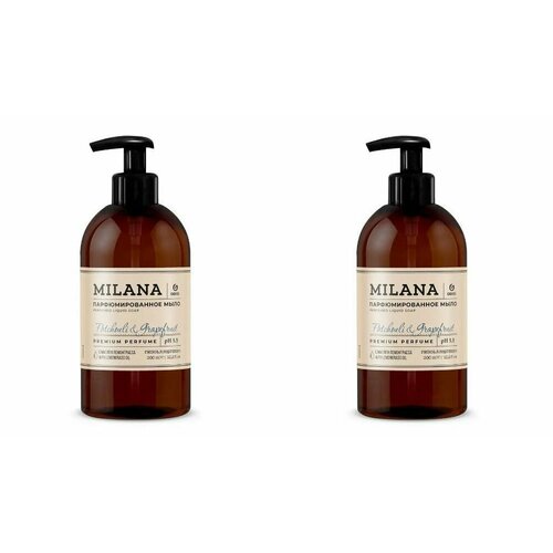 Grass Жидкое мыло для рук "Milana", Patchouli&Grapefruit, парфюмированное, 300 мл, флакон с дозатором - 2 шт
