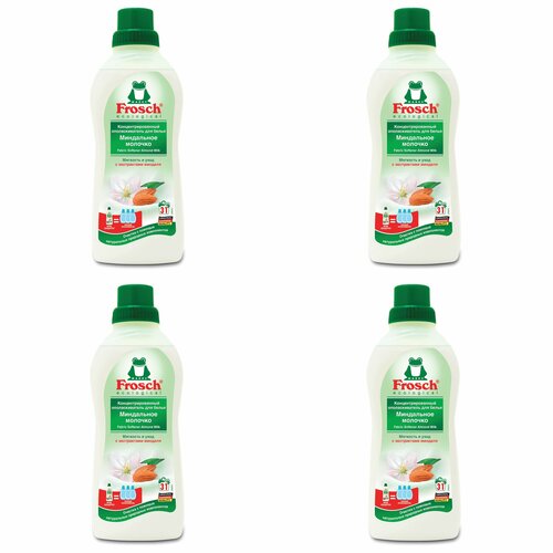 Frosch Ополаскиватель для белья Миндальное молочко, концентрированный, 750 мл, 4 шт