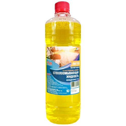 Стеклоомыватель концентрат 16 к 10л. Атлант Аромат яблоко 1л.