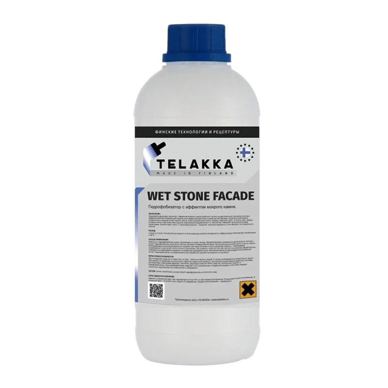 Гидрофобизатор для фасада с эффектом мокрого камня TELAKKA GIDROFOB WET STONE FACADE 1л