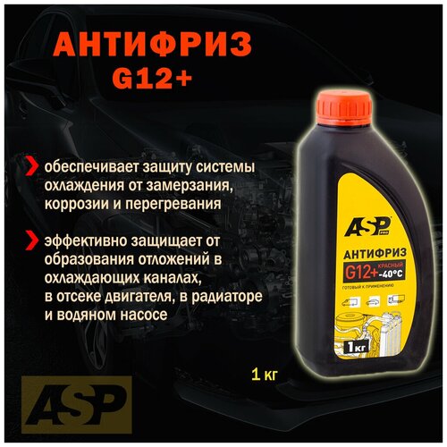 Антифриз Asp G12/G12+ Готовый Красный 1 Кг_мо Аа-Крр-Нврс ASP арт. afr1000