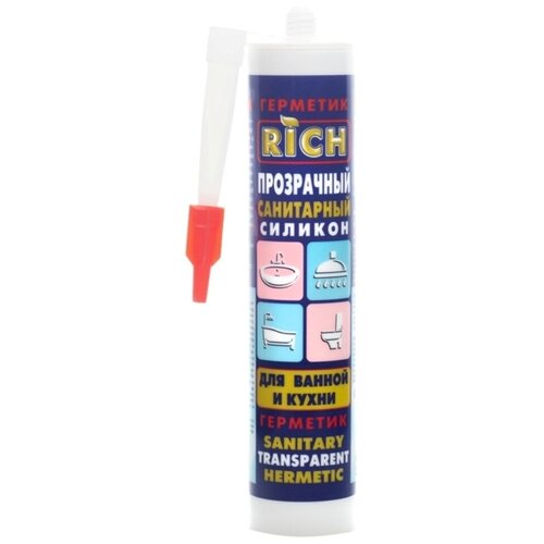 Силикон санитарный RICH 280мл/305г прозрачный