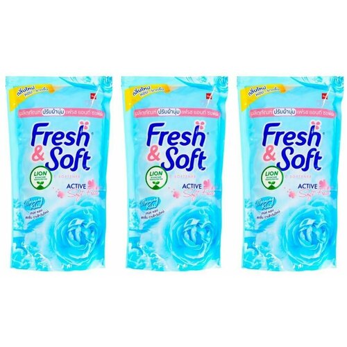 Lion Кондиционер для белья парфюмированный, Thailand, Fresh&Soft, Утренний Поцелуй, 600 мл, 3 штуки