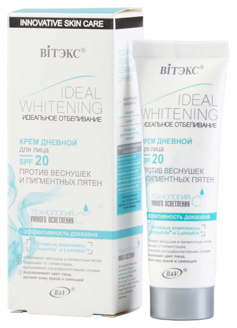 Крем дневной для лица Vitex SPF 20, против веснушек и пигментных пятен 50 мл