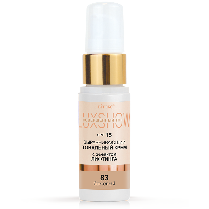 Тональный крем Витэкс LUXSHOW, с эффектом лифтинга тон 83 бежевый, 30 мл