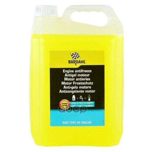 7103 BARDAHL XCL UNIVERSAL Антифриз концентрат G12+ желтый, 5л