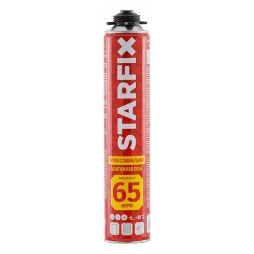 Пена монтажная профессиональная всесезонная STARFIX Foam Pro 65 (850мл) (Выход пены до 65 литров) (SM-87465-1)