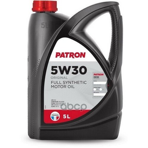 PATRON Patron Масло Моторное Синтетическое 5л-Для Легковых Автомобилей Api Sn, Chrysler Ms-6395, Ford Wss-M2c946-A