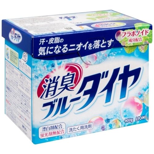 Стиральный порошок автомат / Японский Lion "Blue Diamond", 900 г. с ароматом Мяты / Attack