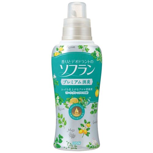 Кондиционер для белья, Lion Япония, Soflan Aroma Natural, Фруктовый, сменный блок, 1,44 л