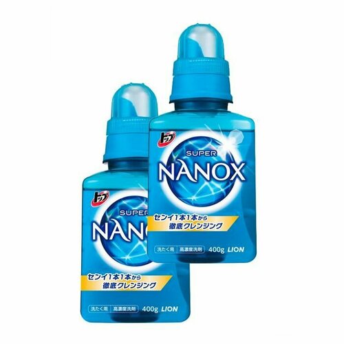 Top NANOX Супер концентрированное жидкое средство для стирки сильнозагрязненного белья, 400 мл. 2 шт. в комплекте