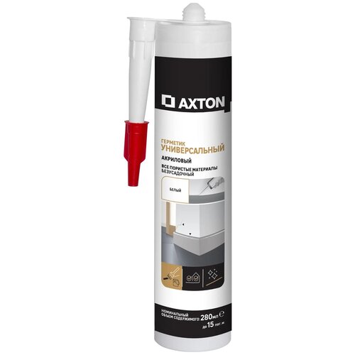 Герметик универсальный акриловый Axton 280 мл белый