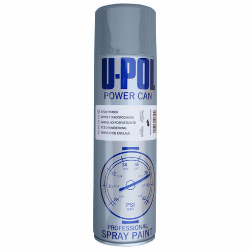 Грунт-аэрозоль темно-серый протравливающий PCEP POWER CAN U-POL (500мл)
