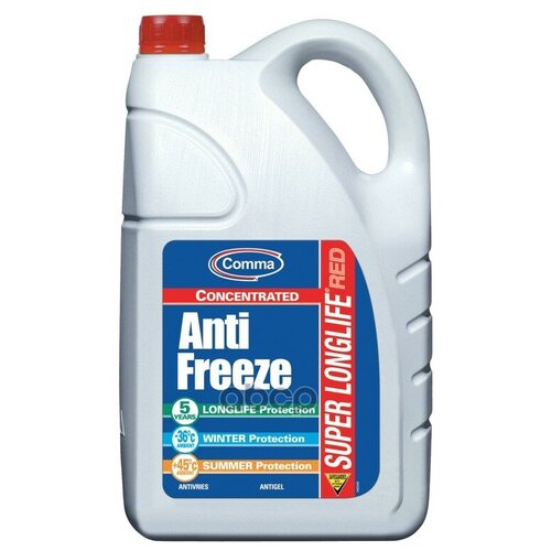 Антифриз G12+ Comma Super Longlife Red Concentrated Antifreeze Концентрат 5л COMMA арт. SLA5L