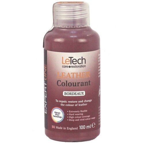 LeTech Краска для кожи Leather Colourant (100 мл, Bordeaux (бордовый))