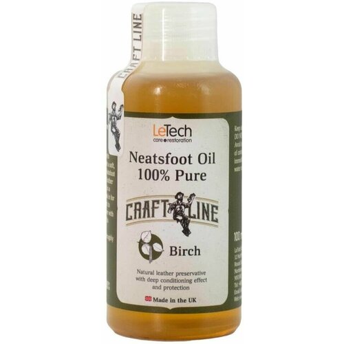 Масло костное для кожи с запахом Birch, LeTech, Neatsfoot Oil Leather 100% Pure, 100 ml