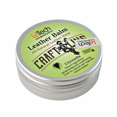 LeTech Натуральный бальзам для кожи с запахом Цитронелла (Leather Baim Citronella) 60 мл (банка)