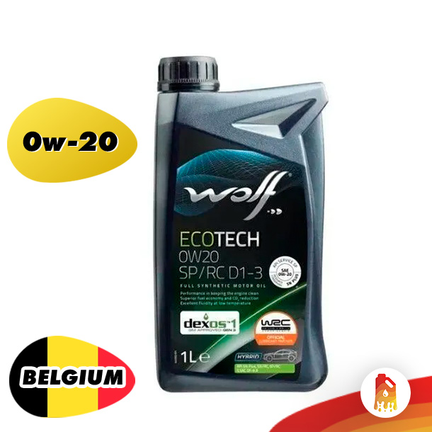 Моторное масло Wolf ECOTECH 0W-20 SP/RC D1-3 1л