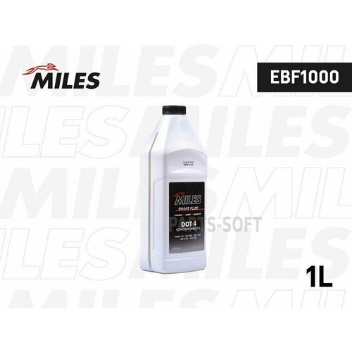 MILES EBF1000 Жидкость тормозная MILES DOT 4 1л Brake Fluid