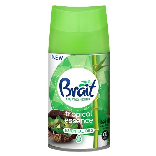 Brait Essential Oils Tropical Essence Сменный освежитель воздуха для автоматического освежителя воздуха Тропический 250 мл