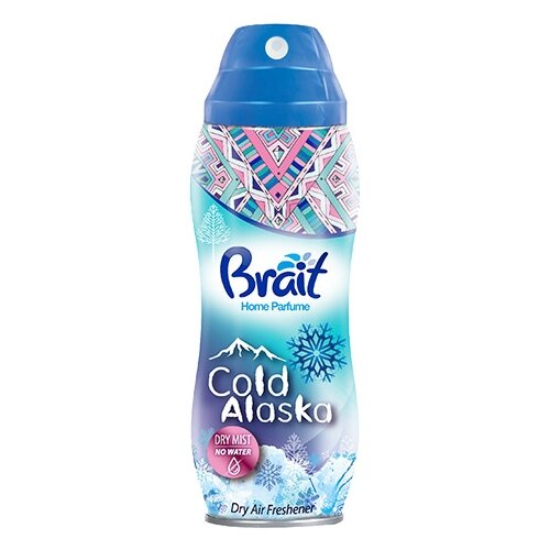 Освежитель воздуха BRAIT Cold Alaska (300 мл), сухой, аромат Эвкалипт и Цветочно-фруктовый