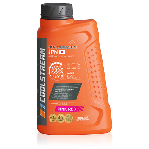 Coolstream JPN Pink red Антифриз готовый (розовый) 1л