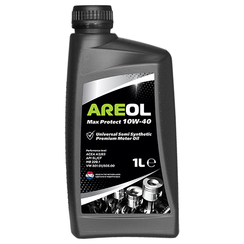 AREOL Areol Max Protect 10w40 (1l)_масло Моторн.! Полусинтacea A3/B3,Api Sl/Cf,Mb 229.1,Vw 501.01/505.00