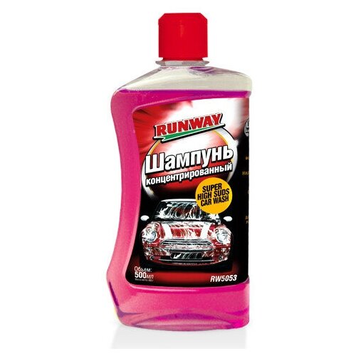 Автошампунь RunWay, с полиролью, 500 мл .
