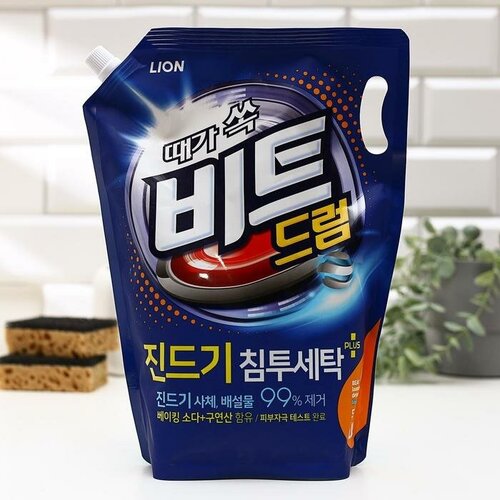 CJ Lion Жидкое средство для стирки CJ Lion Beat Drum, для белых и разноцветных тканей, 2 л